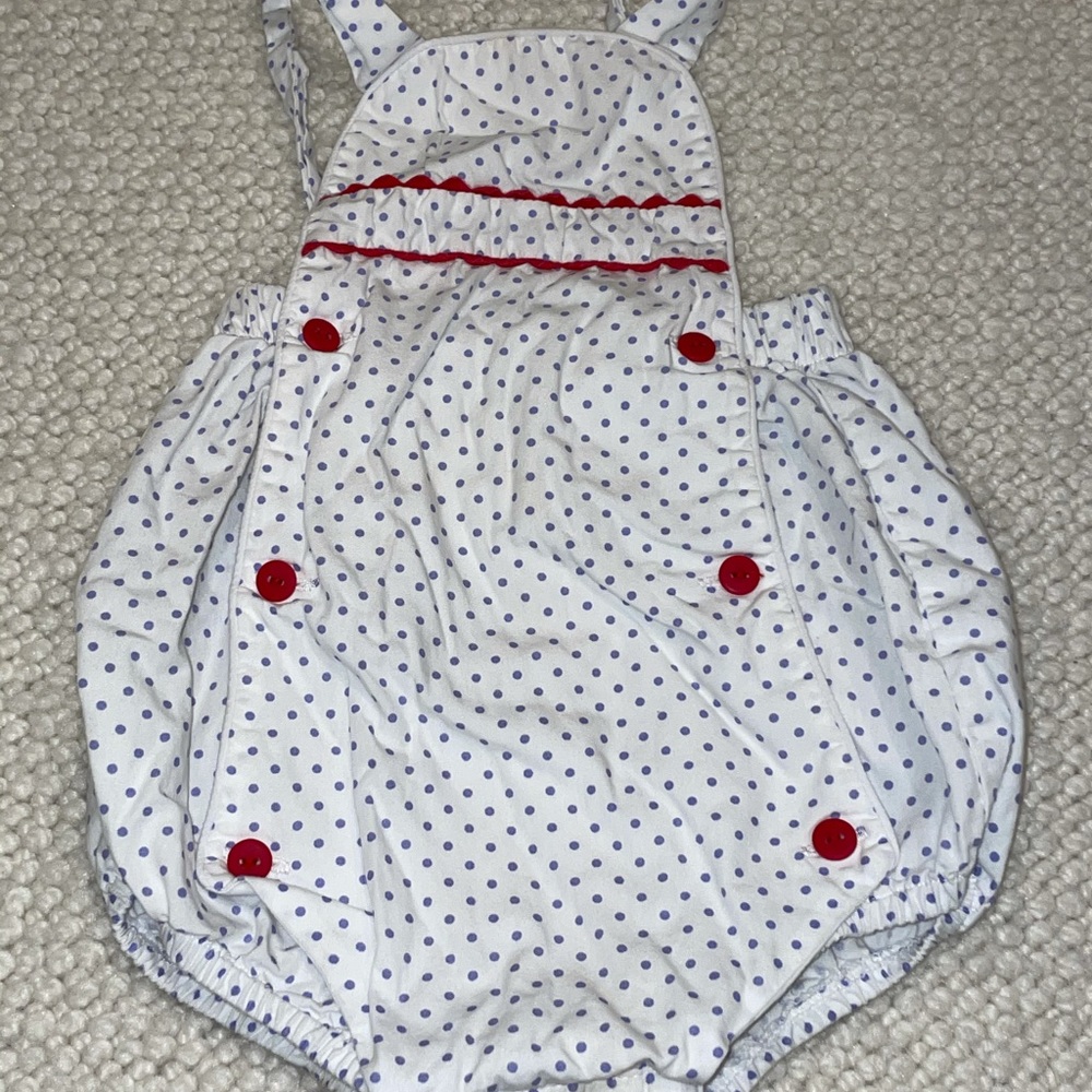 Bella Bliss polka dot bubble onesie